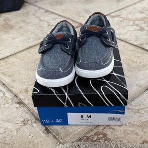 Max + Jake Navy Kids Moccasins